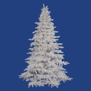 Flocked Alaskan 4.5 Artificial Christmas Tree with Clear Lights