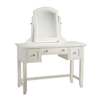 Home Styles Naples Vanity Table and Bench Set in White   88 5530 72