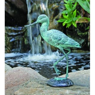 Brass Baron Heron Garden Statue