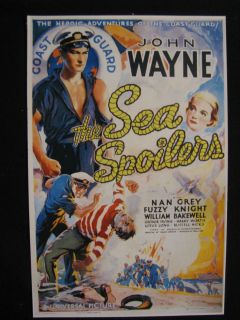 John Wayne US Coast Guard 1936 Sea Spoilers Nan Grey Movie Poster