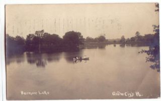 Grove City PA Pennsylvania Barmore Lake RPPC Postcard 1907