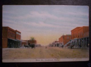 1910 Postcard Main St Hotel Goodland Goodland Kansas KS