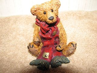 Boyds Bears Grenville with Red Scarf 2003 08 Bearstone Collection Love