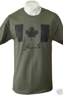 od infidel canada symbol canadian forces army t shirt m