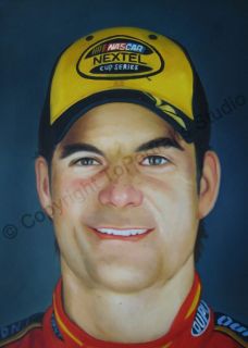 Jeff Gordon Wonder Boy   Nascar Drive Racing Champion   Original Oil