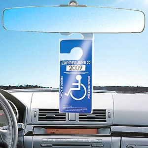 Handicap Parking Tag Hang Sleeve for Rearview Mirror
