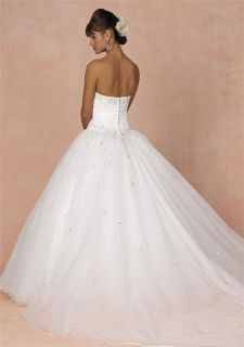  Made Strapless Bridal Wedding/Evening/Party Dresses/Formal/Ball Gowns