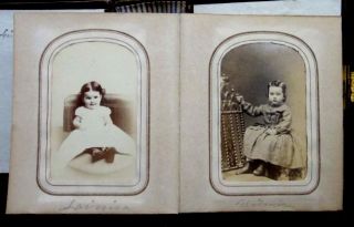 1860 Antique Hannum Family Friends Photo Album Brinton Sharp Newlin