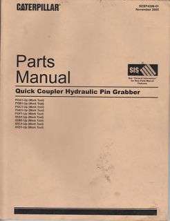   Excavator Parts Manual for Quick Couplers and Hydraulic Pin Grabbers