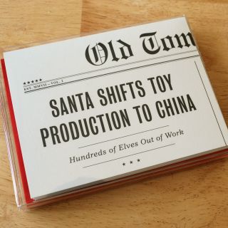 Christmas Headline Humorous Greeting Cards Set of 10