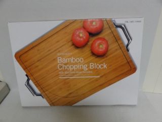  Chopping Block Cutting Board with Stainless Steel Handles