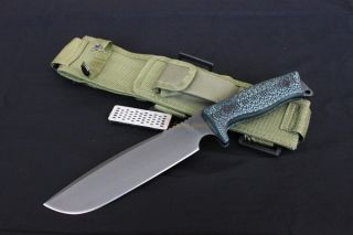Heavy Duty Military Survival Tactical Hunting Knife with Green Army