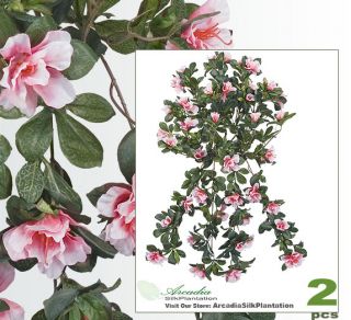Azalea 30 Artificial Hanging Flower Silk Plant 128pk