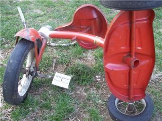 small vintage hedstrom tricycle orange