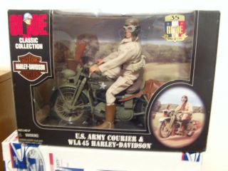 Harley Davidson ken barbie GI Joe army motorcycle courier 35 yr