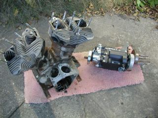 HARLEY SHOVELHEAD ENGINE & TRANS.w/ CHROMED PARTS, NO CRACKS or BROKEN