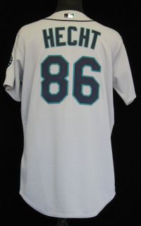 2009 Seattle Mariners Steve Hecht 86 Game issued Grey Road Jersey
