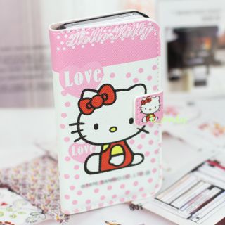 Lovely Girl Candy Hello Kitty PU Hard Skin Case Cover for iPhone 4 4S