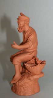 Vintage Grasso Italian Art Ceramic Fisherman Figurine
