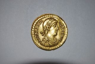Gratian Gold Solidus Late Roman Empire Gratian VALENTINIAN Seated gVF