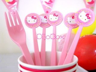 Hello Kitty 6pcs Birthday xmas Wedding Party Favor Supplies Plastic