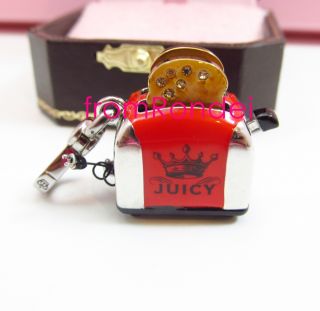 Juicy Couture Toaster Oven Bread Silver Bracelet Charm RARE Z506
