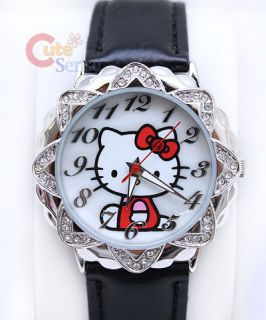 sanrio hello kitty wrist watch with rhinestone