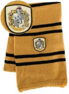 Harry Potter Licensed Hufflepuff House Real Lambs Wool Scarf w Crest