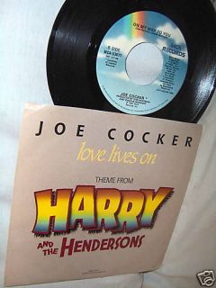 JOE COCKER LOVE LIVES ON (HARRY & HENDERSONS) M  45+PS