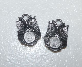  Gunmetal Black Owl Charms Steampunk Harry Potter Goth Bracelets