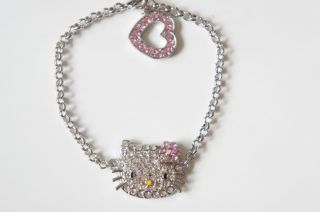 Hello Kitty Pink Flower Bracelet with Swarovski Crystal