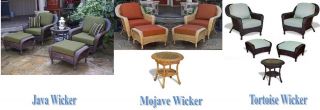 Tortuga Outdoor Patio Furniture Java Resin Wicker Club Chairs Ottomans