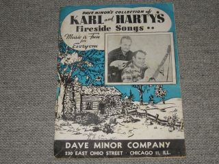 Karl and Hartys Fireside Songs Dave Minor Vintage Songbook 1936