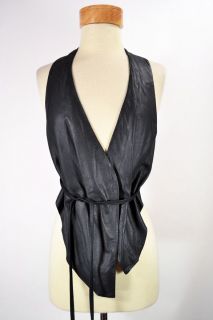  Helmut Lang Black Leather Vest