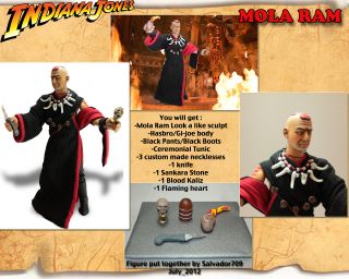  12 Mola RAM Custom Figure Temple Doom not Prop Toy Hasbro
