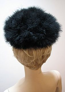 Vintage Deisgner Margu Ostrich Feather Hat Purse Set