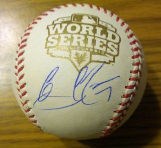 Gregor Blanco Signed 2012 World Series Baseball COA San Francisco