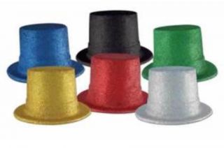 Glitter Top Hats  clear top hats covered with colored glitter. A nice