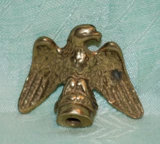 Vintage Solid Cast Brass Eagle Lamp Finial