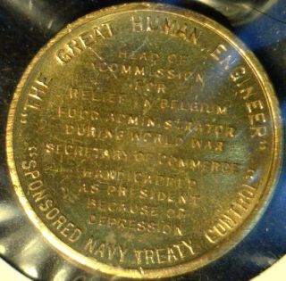Herbert Hoover MINT Version #2 Commemorative Bronze Medal   Token