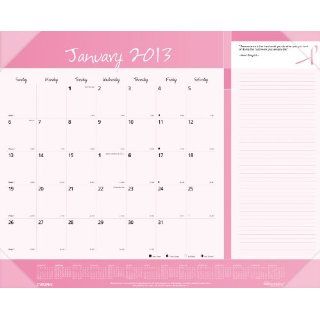Brownline 2013 Monthly Desk Pad, Pink Ribbon, 21.25 x 17