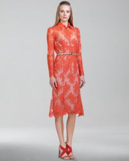 chantilly lace shirtdress orange $ 3290 pre order spring 2013 runway