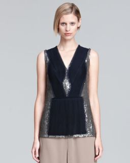 B1TME 3.1 Phillip Lim Sequin Top With Pleated Chiffon