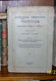 Jose Maria Heredia Poesias Antologia Cuba Poetry 1939