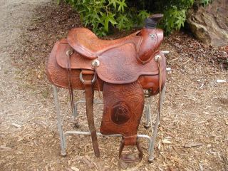Vintage Hereford 15 1 2 inch Roping Saddle