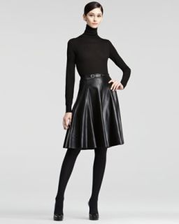 Alice + Olivia Ona Leather Bustier Gown   