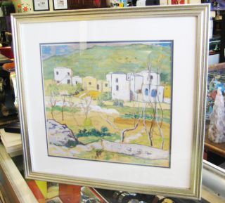 Frank Simon Herrmann Original Watercolor Study in Capri Signed Framed