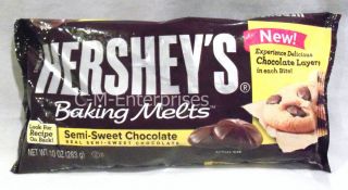 Hersheys Baking Melts Semi Sweet Chocolate 10 Oz