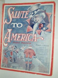 Salute to America by Harry J Lincoln Large Sheet Music