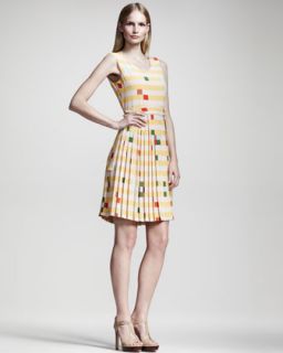 Fendi Printed Plisse Skirt Dress   